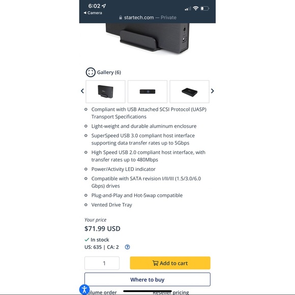 StarTech External Drive Enclosure - Picture 2 of 5